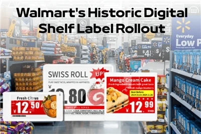Историческо разпространение на етикети на дигитални рафтове на Walmart