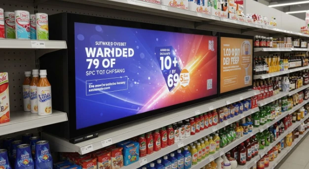 Опънати LCD екрани за супермаркети и хранителни магазини
